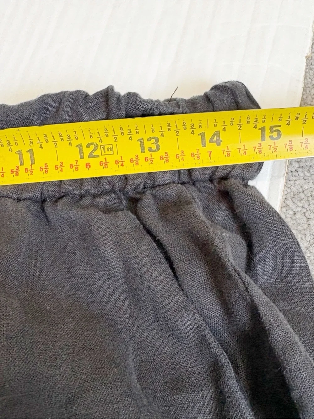 Everlane The Linen Easy Pant Size Medium Black European Flax Wide Leg Elastic